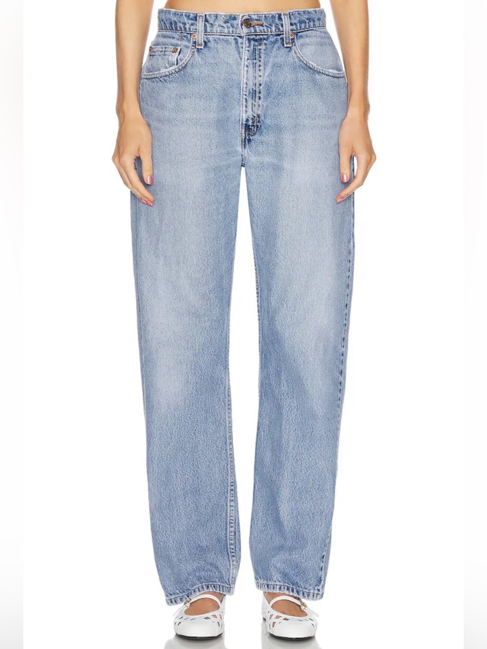 Aligrace Ultra Baggy Jean in Light/Medium Wash NWT